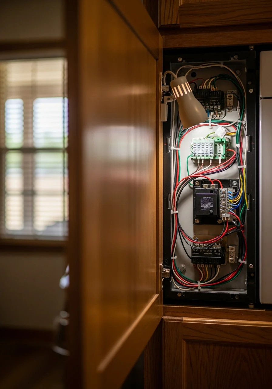 Close-up of quality workmanship on a West Monroe residential project.